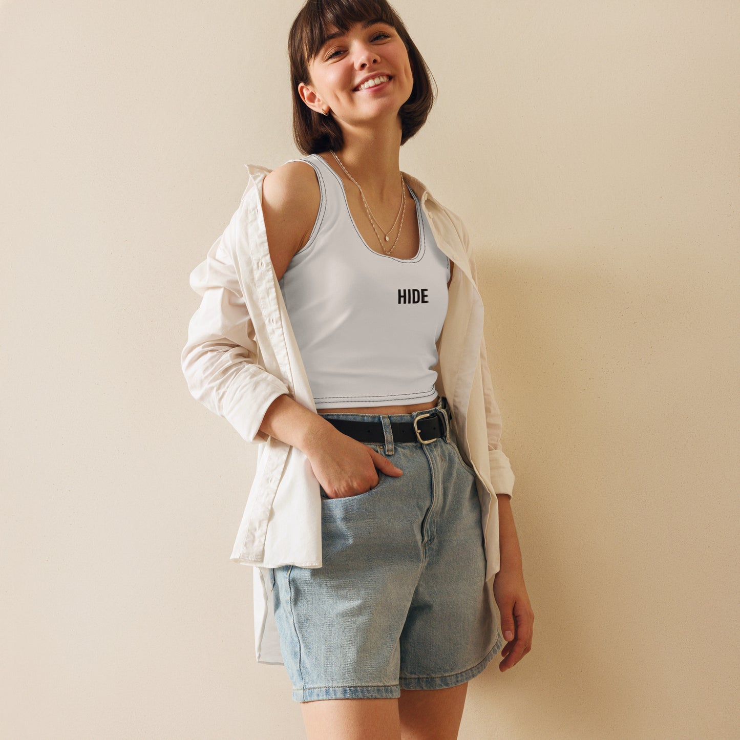Womens Crop Top White