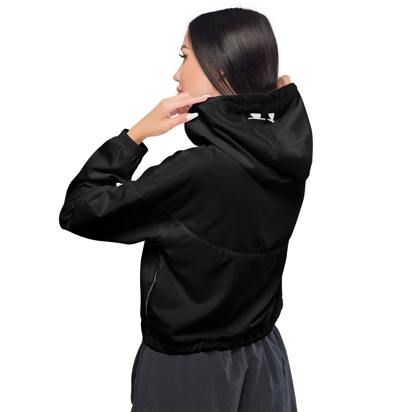 Cropped Windbreaker Black