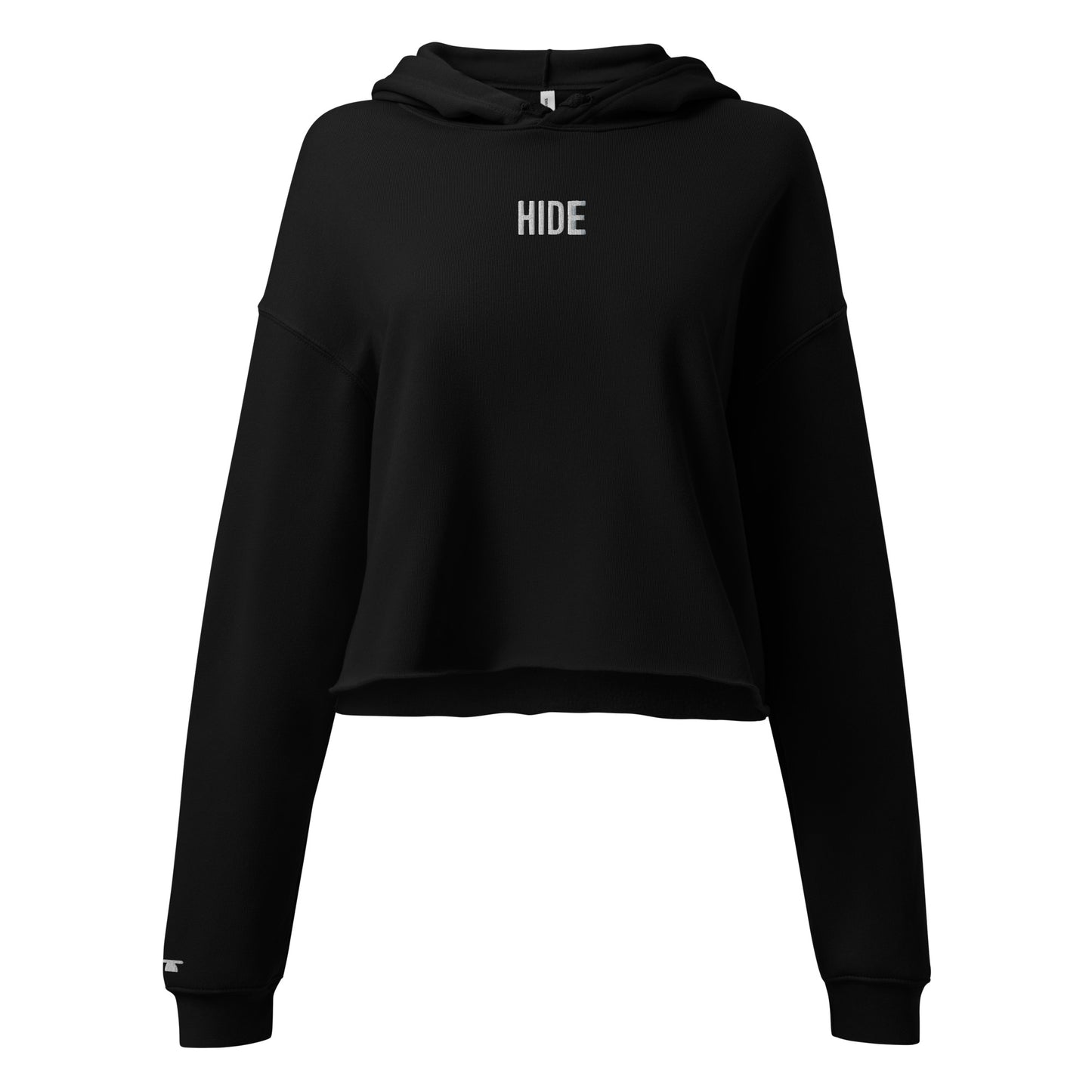 Crop Hoodie White letters